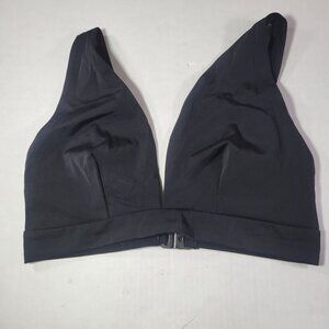 ASOS Design Black Adjustable Bralette Bikini Back Closure Top Size UK16/US12